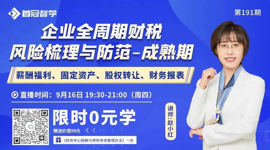 企業(yè)全周期財稅風(fēng)險梳理與防范-成熟期